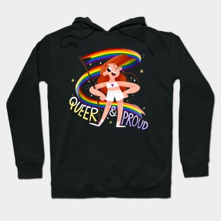 Queer & Proud. Bi heart Hoodie